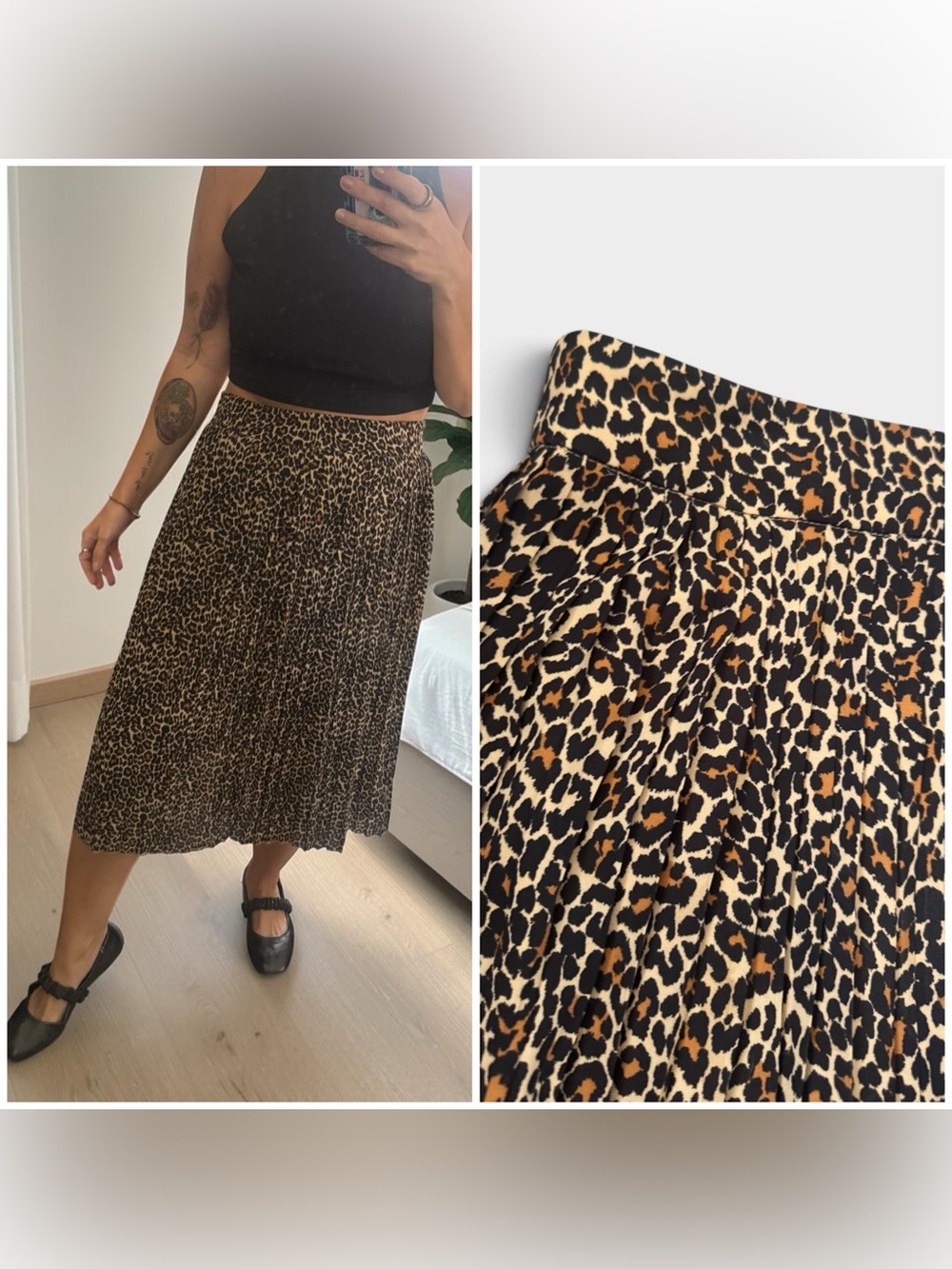 J. Crew Leopard Print Pleated Midi Skirt - Tan/Black, 12
